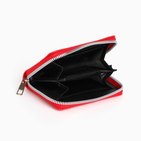 Women's wallet NK, 12x8 cm, red color-4