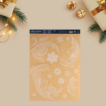 Windows sticker "Winter Patterns", reusable, 50 x 70 cm, New Year