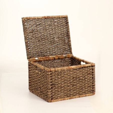 Wicker basket, 60x50x40 cm, reeds, seaweed-1