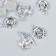 Decor for creativity Metal "Bulldog and Misk" silver set 8+8 pcs 0.3x1.1x1.5 cm 1.3x1.7 cm 78800