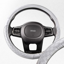 Leather braid, m gray Skyway, with perforated insert