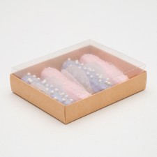 Cardboard box with a transparent lid, Upak Land Craft, 13 x 16 x 4 cm