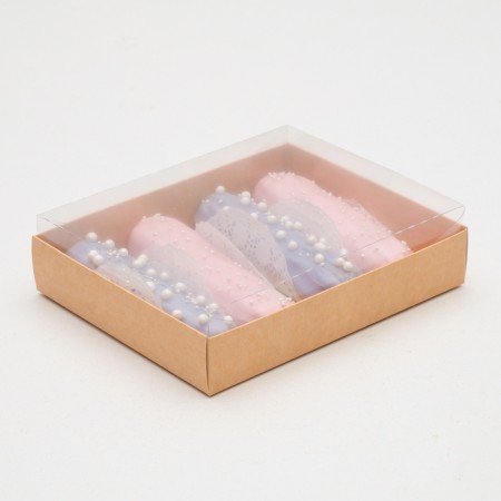 Cardboard box with a transparent lid, Upak Land Craft, 13 x 16 x 4 cm