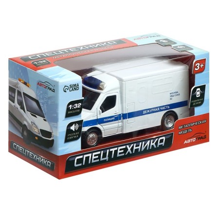 Metal “Police” machine, 1:32, light and sound, inertia, doors open-4