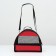 Bag - animal transportation, semicircular with pvc pockets, 37 x 18 x 25 cm, red