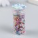 Decor "Semiobusins ​​and rhinestones. Multi -colored gradient" D = 4 mm 10 g 200 pcs 5x2.5 cm mix