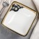 Bowl ceramic Black style, d = 11.5 cm, white color
