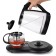Tea kit KitFort KT-6178, glass, 2/1 l, 1500 watts, black