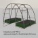 Glocked bed, 195 × 100 × 15 cm, dark green, Greengo