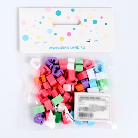 Clips for balloons, set 50 pcs., Mix color-6
