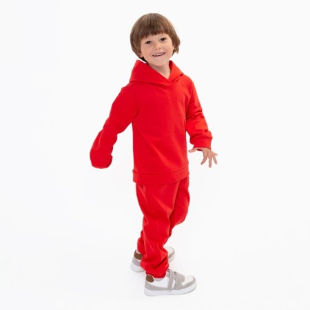Children's costume (sweatshirt, trousers) I am beginning, red color, height 134 cm-1