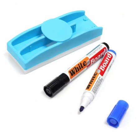 Set, a marker-stire sponge from a magnetic board, 2 water marker, Mix color-3