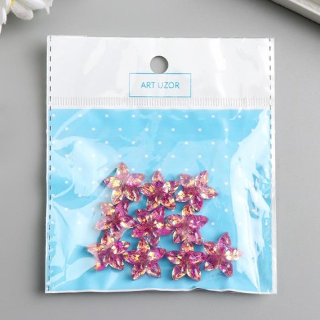 Decor for creativity Plastic "Flower-Piliary" Crystal 1.8x1.8 cm-3