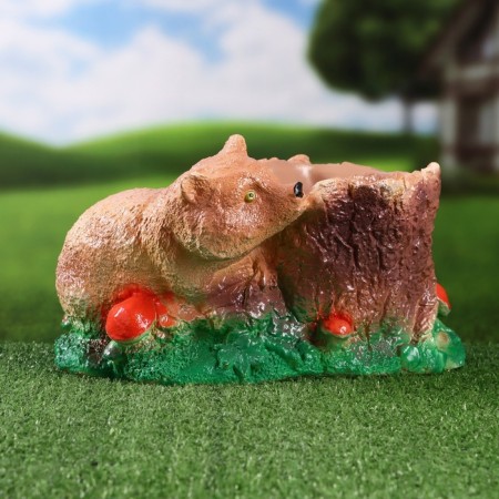 Figure pot "Raccoon" brown, 15x28x24cm-1
