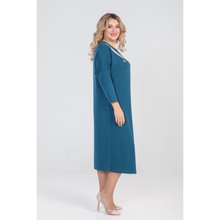 Female dress, size 66, turquoise color-4