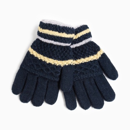 Children's gloves, dark blue color, size 15 (7-8 years)-1