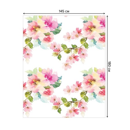 The tablecloth “Flowers quickly curl”, rectangular, Saten, size 145x180 cm-1