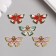 Decor for creativity metal, enamel "Multi -colored butterfly" mix 1.5x2.5 cm