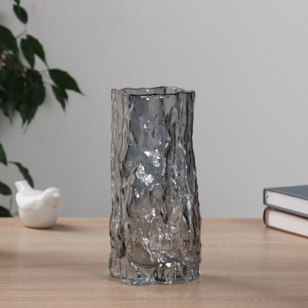 VAZA Glass Elodi "21x10.5 cm, silver-1