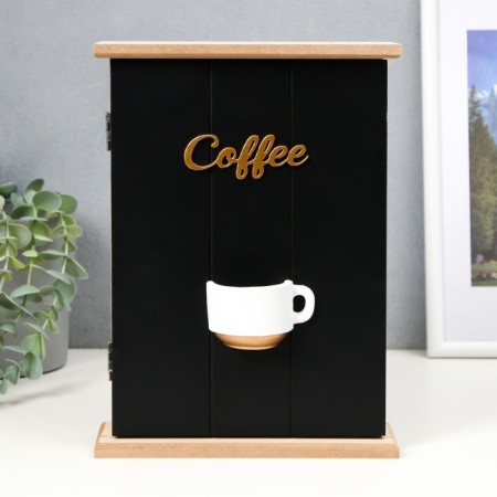 Keywood tree 6 hooks "Cup coffee" 25.5x18.8x6.5 cm