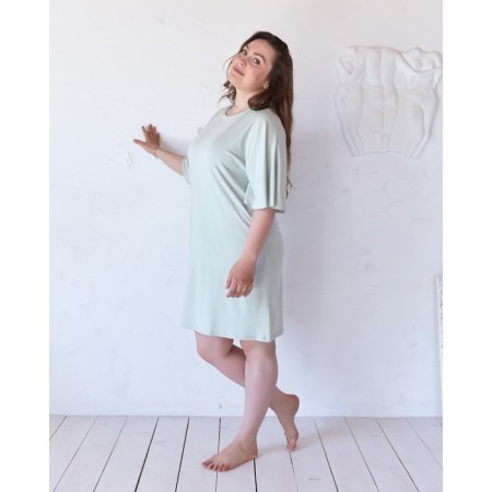 Women's dress Minaku: Mint & Chocolate Olive Color, Rr. 56-1