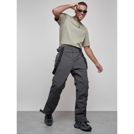 Semi-combinezone ski insulated male winter, size 56, dark gray color-15
