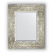 Mirror with fatset in the baguette frame - aluminum 90 mm, 46 x 56 cm, evoForm
