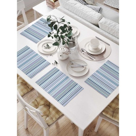 A set of napkins for setting the table "Striped open spaces", rectangular, size 32x46 cm, 4 pcs