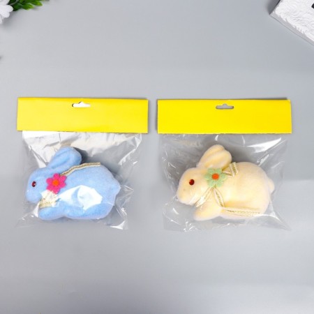 Easter decor "Rabbit with a ribbon and a flower on the neck" mix 13 cm-6