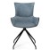 Stol on a metal frame Donel spinning, metal/velor, black/gray/blue 59x62x90 cm
