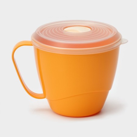 Plastic broth with a vacuum lid, 720 ml, color mix-1