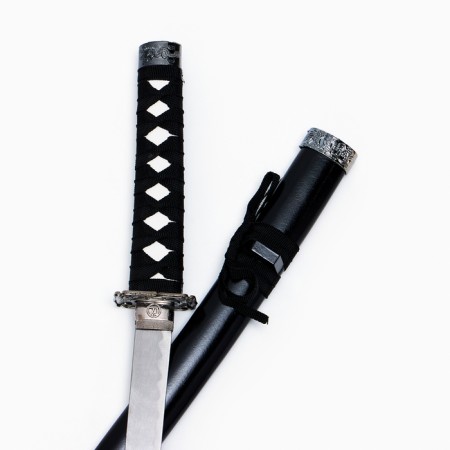 Souvenir weapon "Katana NAO" 77cm, black gloss, on a stand-4