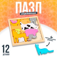 Children's developing puzzle in the frame 