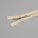 Metal zipper, No. 3, non -proceeding, automatic lock, 60 cm, beige color/nickel