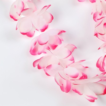 Hawaii set clip with fuchsia flower, wreath-3