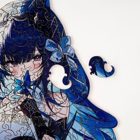 Puzzles wooden figured "Anime Girl", 155 elements-2