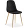 Stool on a metal frame DABL Metal/velor, gold/black 44x53x86 cm