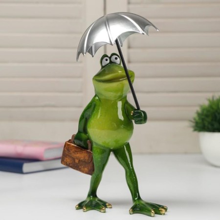 Souvenir Polystone Lac "frog under an umbrella" 21.5x9.5x16 cm