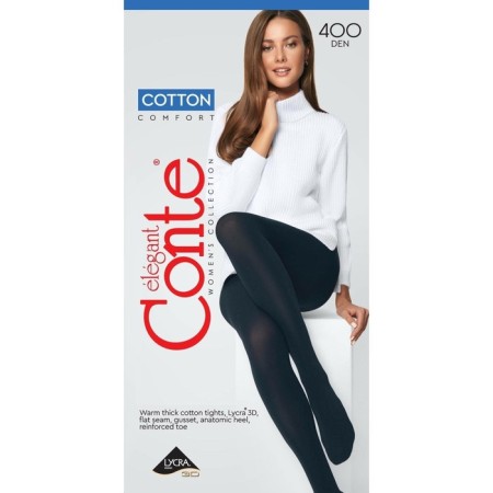 Female tights Cotton, size 3, color Nero-3