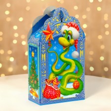 New Year. Gift box New Year's Figure Little 
