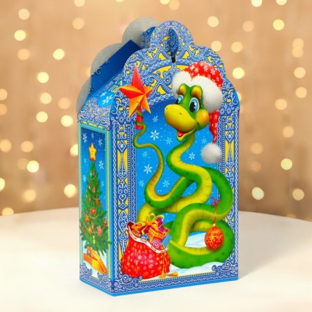 New Year. Gift box New Year's Figure Little "visit" 11.1 x 5.8 x 20.5 cm.