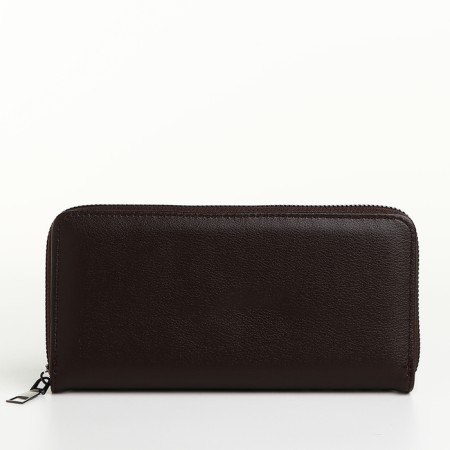 Male purse-clate on the zipper Textura, brown color-2