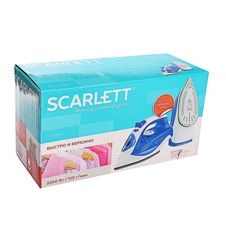 Iron Scarlett SC-SI30K23, 2200 W, ceramic sole, self-cleaning, blue-5
