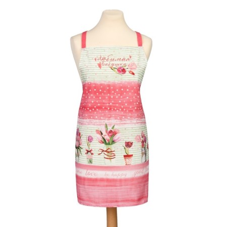 Apron Ethel "Favorite Grandmother" 60x65 cm, 100% cotton, reps 190 g/m2-15