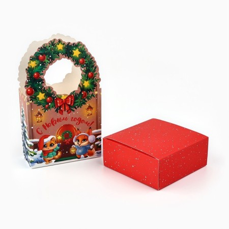 Box the team "New Year's House" 12.3 x 21 x 5.3 cm, New Year-6