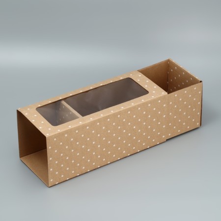 Gift Folding Box with PVC, packaging, “peas”, 16 x 35 x 12 cm-3