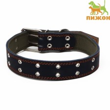 Collar combined leather/tarpaulin, dimensionless, 83 x 4.5 cm, Osh 20-70 cm, blue