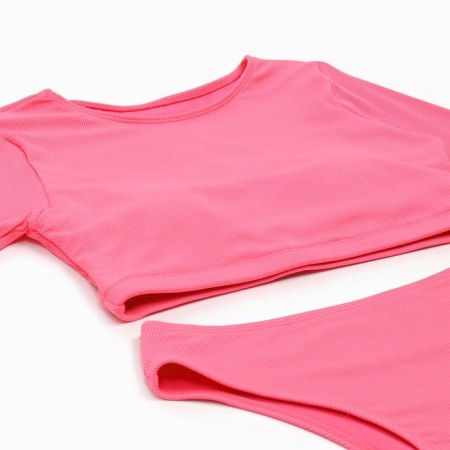 Female Separate Minaku swimsuit with a scarf pink color, size 42-5