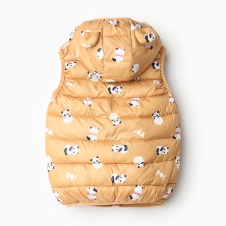 Warm vest for girls, peach color, height 80-86 cm-3