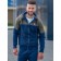 Sports costume men's ISee, size 52, khaki color, dark blue
